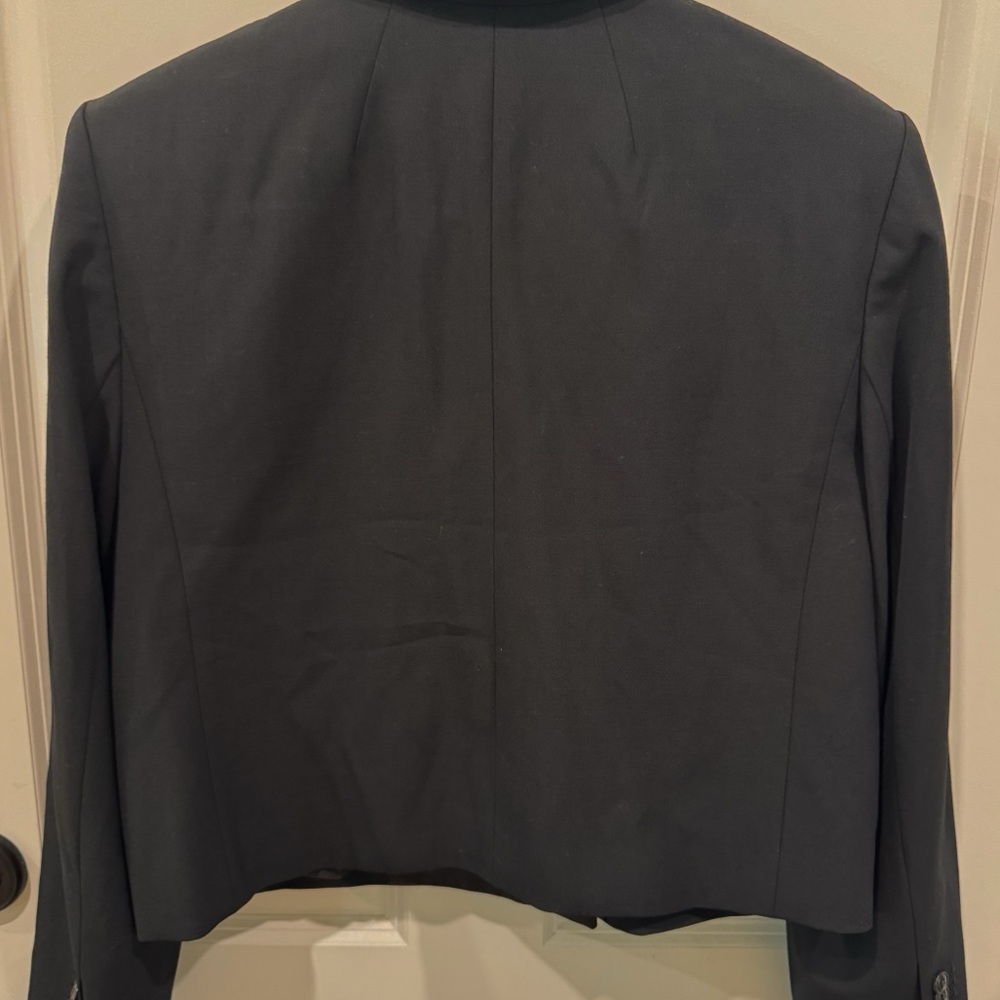 Madewell Black Cropped Double-Breasted Blazer - Picture 7 of 11